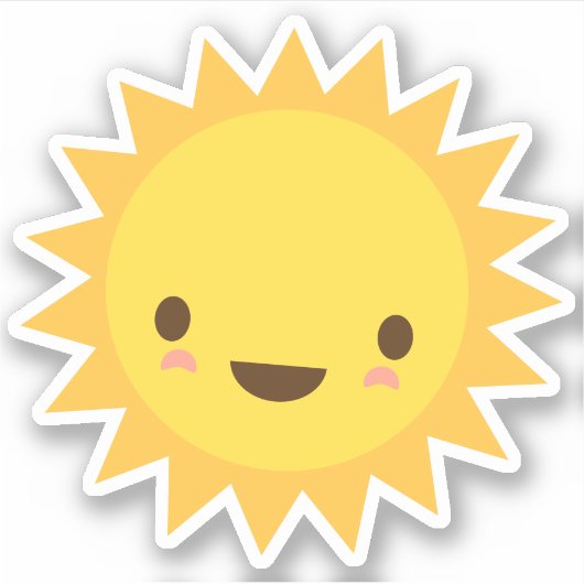 Sticker Coute kawaii (Devant)