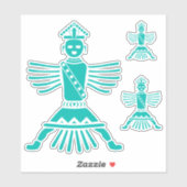 Sticker couteau turquoise (Feuille)