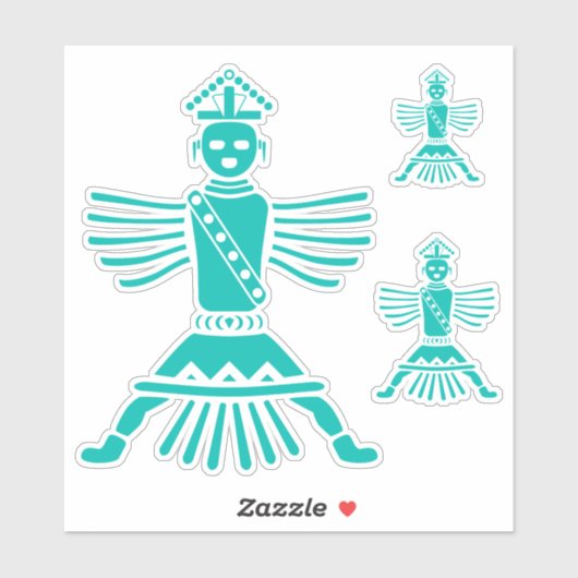 Sticker couteau turquoise (Feuille)