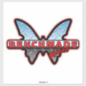 Sticker Couteaux à Benchmade 80's Retro Chrome Papillon (Feuille)