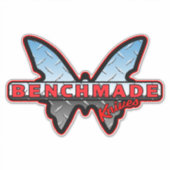 Sticker Couteaux à Benchmade 80's Retro Chrome Papillon (Devant)