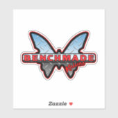 Sticker Couteaux à Benchmade 80's Retro Chrome Papillon (Feuille)