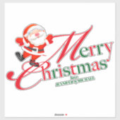 Sticker Coutume de vacances Joyeux Noël (Feuille)