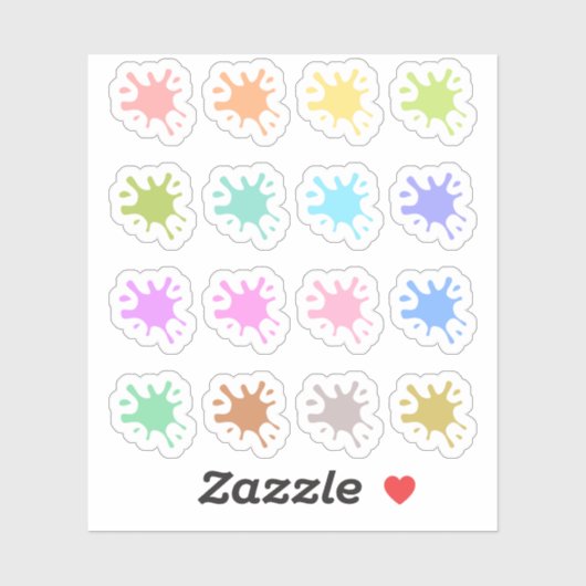 Sticker Couvertures de dates de taches de peinture Profess (Feuille)