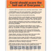 Sticker Covid devrait faire peur à tout le monde (Devant)