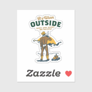 Sticker Cow-boy drôle qui boit du Whiskey