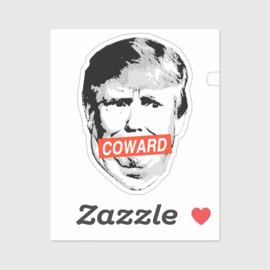 Sticker Coward Trump (Feuille)