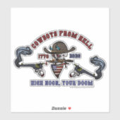 Sticker Cowboy de l'enfer (Feuille)
