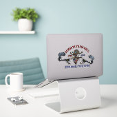 Sticker Cowboy de l'enfer (Ordinateur portable sur le bureau)