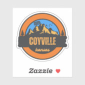 Sticker Coyville, Kansas (Feuille)