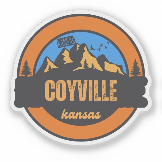 Sticker Coyville, Kansas (Devant)