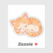 Sticker Cozy Naptime: Sleeping Cat & Hamster (Feuille)