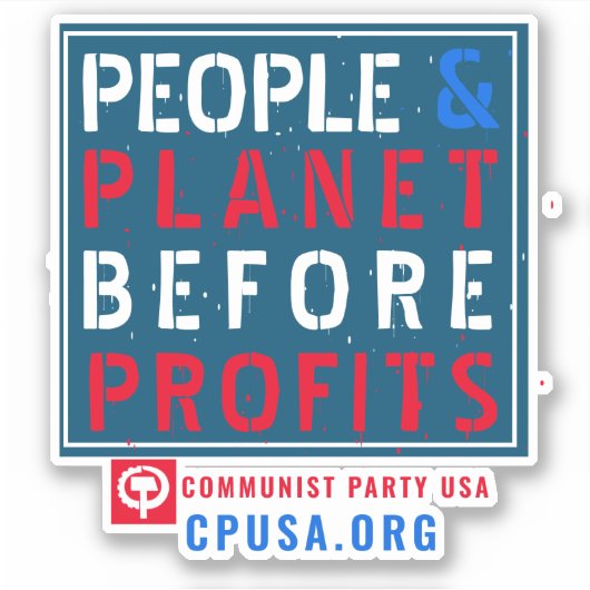 STICKER CPUSA BLUE COLLAR (Devant)