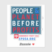 STICKER CPUSA BLUE COLLAR (Feuille)