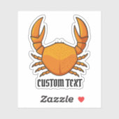 Sticker Crab orange (Feuille)