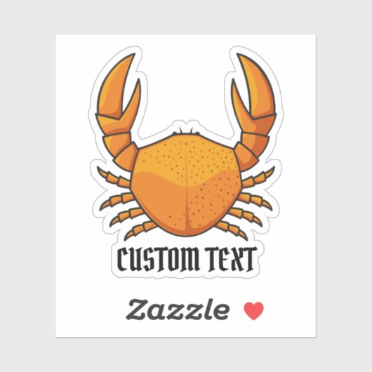 Sticker Crab orange (Feuille)