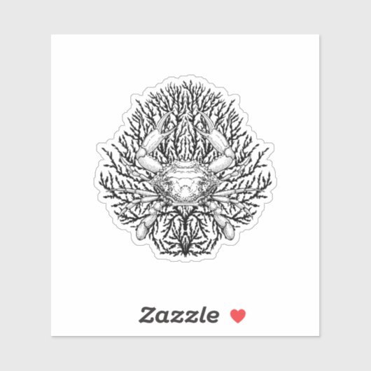 Sticker Crabe (Feuille)