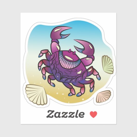 Sticker Crabe de sable (Feuille)