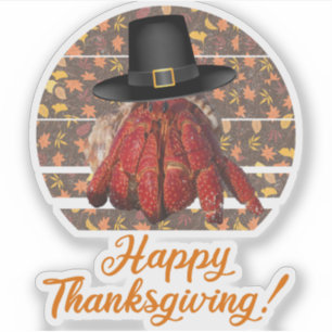 Sticker Crabe ermite de Thanksgiving