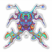 Sticker Crabe guerrier masqué alien insectoid v1 (Devant)