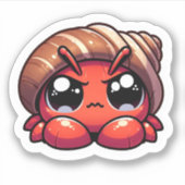 Sticker Crabe mûre Kawaii Mad Hermit (Devant)