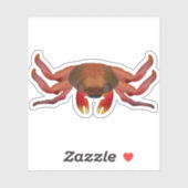Sticker Crabe rouge (Feuille)