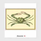 Sticker Crabe vintage (Feuille)