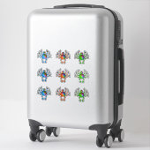 Sticker Crabes cybernétiques extraterrestres (Sur valise)