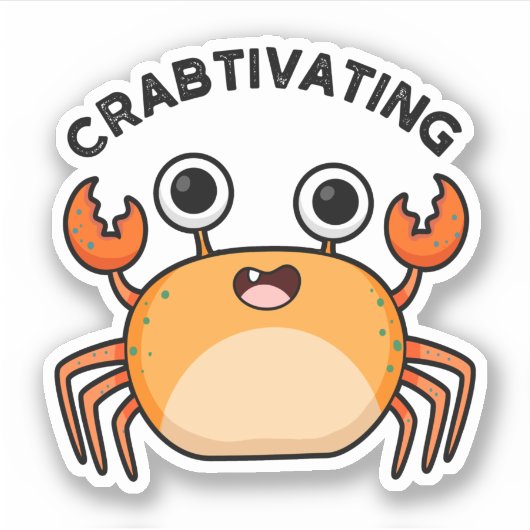 Sticker Crabétiser un touron de crabe amusant (Devant)