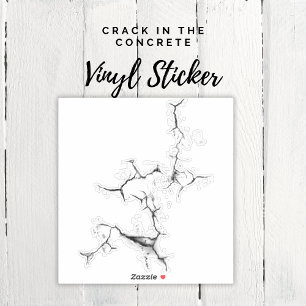 Sticker Crack dans l'autocollant en béton
