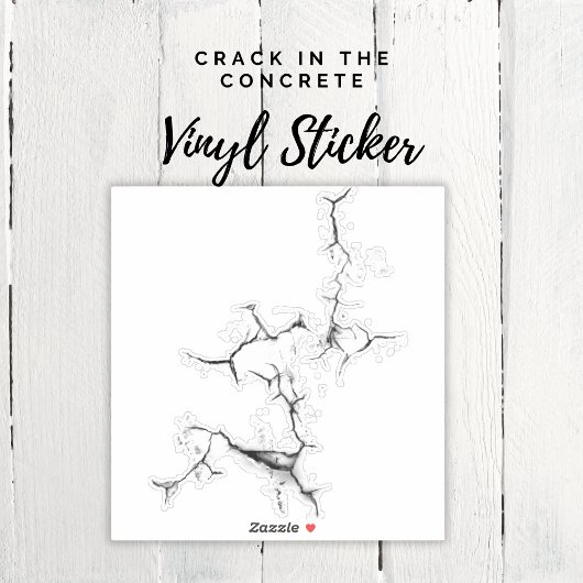 Sticker Crack dans l'autocollant en béton