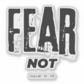 Sticker Crainte non pas Verse de la Bible (Devant)