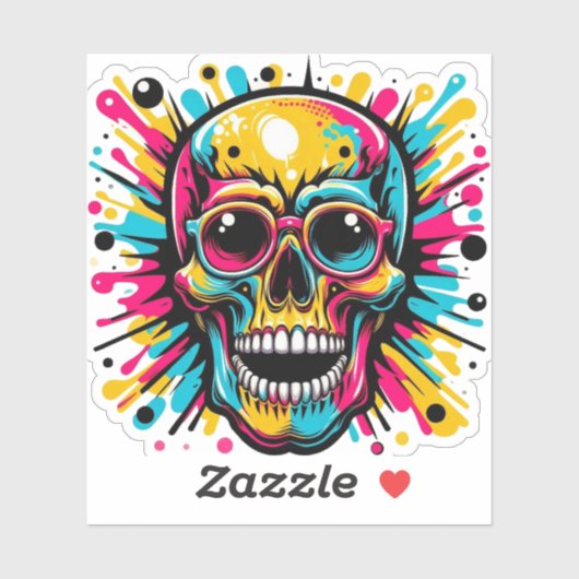 Sticker Crâne (Feuille)