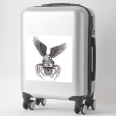 Sticker Crâne à aigle en tatouage (Sur valise)