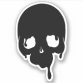 Sticker Crâne à goutte personnalisable (Devant)