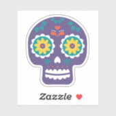 Sticker Crâne à sucre art mexicain (Feuille)