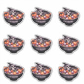 Sticker Crâne caché dans un bol de bonbons (Devant)