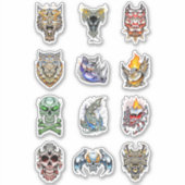 Sticker Crâne Chrome (Devant)