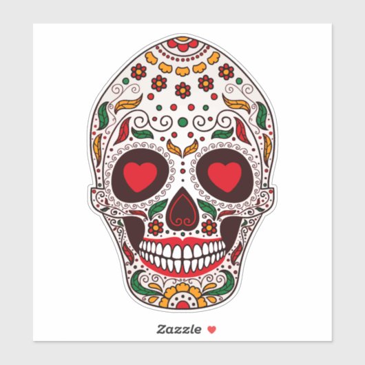 Sticker Crâne de Calavera (Feuille)