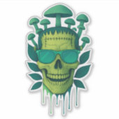 Sticker Crâne de champignon de Frankenstein (Devant)