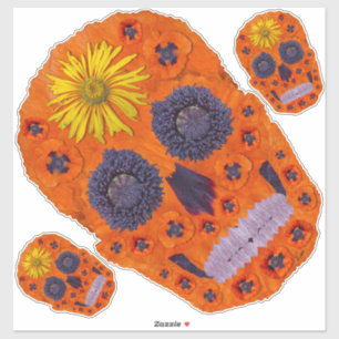 Sticker Crâne de fleurs 1