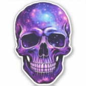 Sticker Crâne de galaxie violette (Devant)