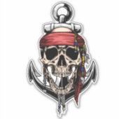 Sticker Crâne de pirate nautique (Devant)