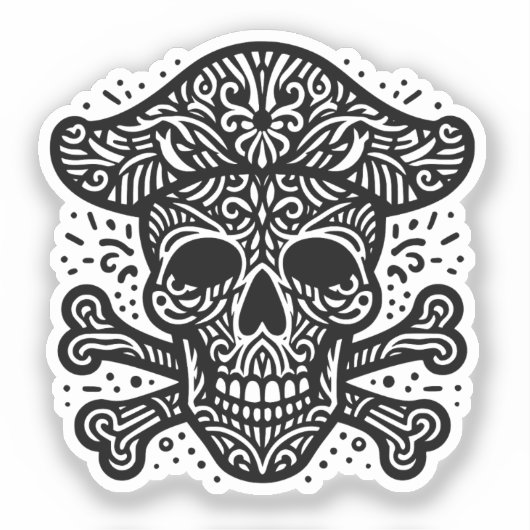 Sticker Crâne décoratif (Recto)