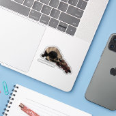 Sticker Crâne d'oiseaux (Ordinateur portable avec iPhone)