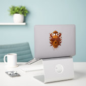 Sticker Crâne du champignon Werewolf (Ordinateur portable sur le bureau)