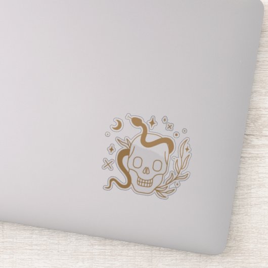 Sticker Crâne et serpent (Détail)