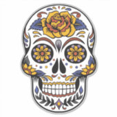 Sticker Crâne floral vif (Devant)
