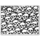 Sticker crâne humain déplaisant motif horreur gothique art (Devant)