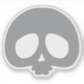 Sticker Crâne Mini Personnalisable (Devant)